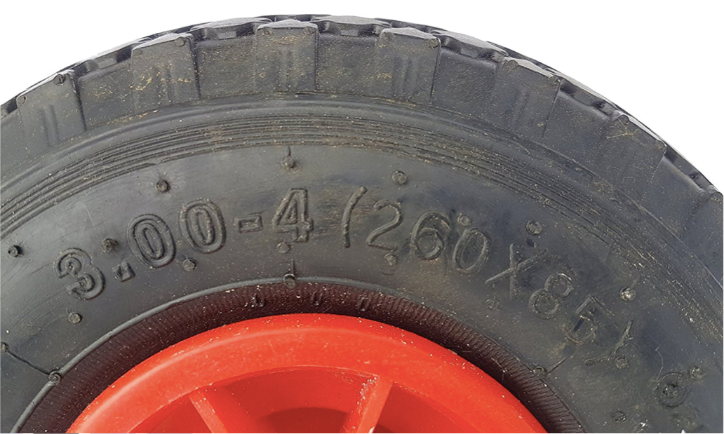 FROSAL Ersatzrad Luftrad mit Radkappe Nabe 20mm / 75mm für Bollerwagen – Rad und Achsstopfen für Sackkarre