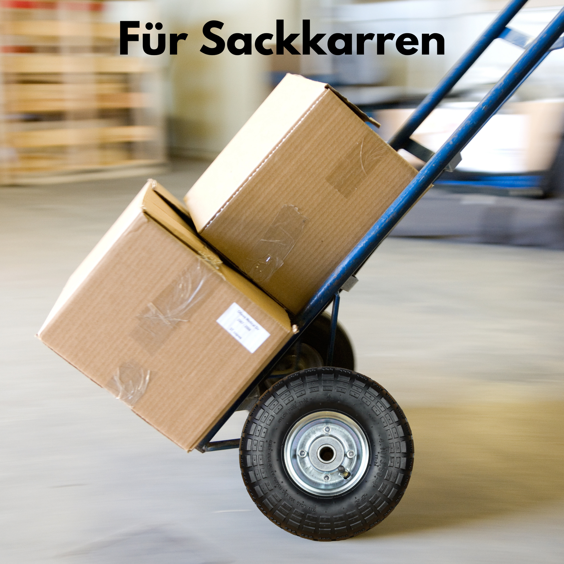 2 x FROSAL Luftrad Stahlfelge Silber | Rad Bollerwagen & Sackkarre | Ersatzrad | 20 mm Achse | Rollenlager 4.10/3.50-4