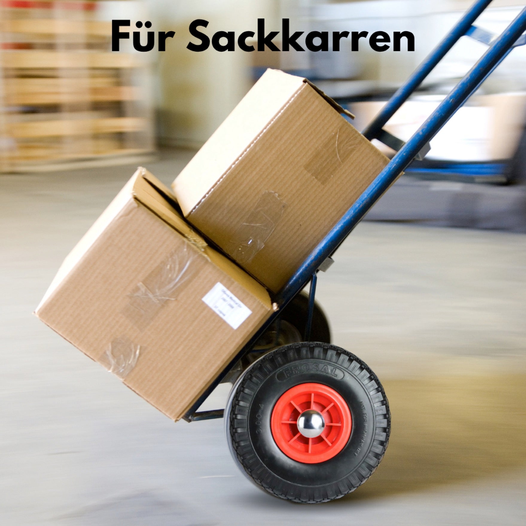 FROSAL PU Ersatzrad mit Radkappe Nabe 20mm/75mm Bollerwagen – Rad und Achsstopfen Sackkarre pannensicher