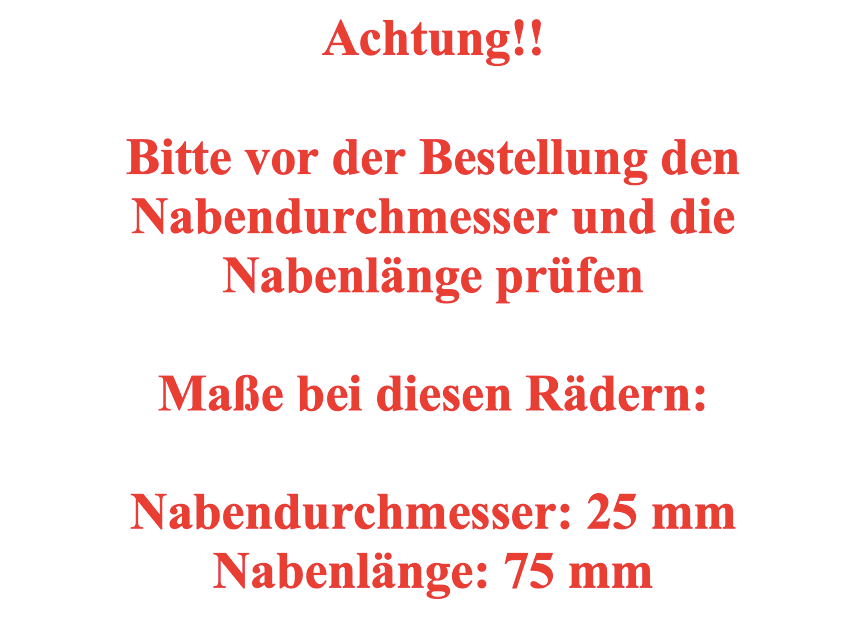 FROSAL Ersatzrad mit Achsstopfen - PU Rad Nabe 25mm/75mm für Bollerwagen oder Sackkarre pannensicher