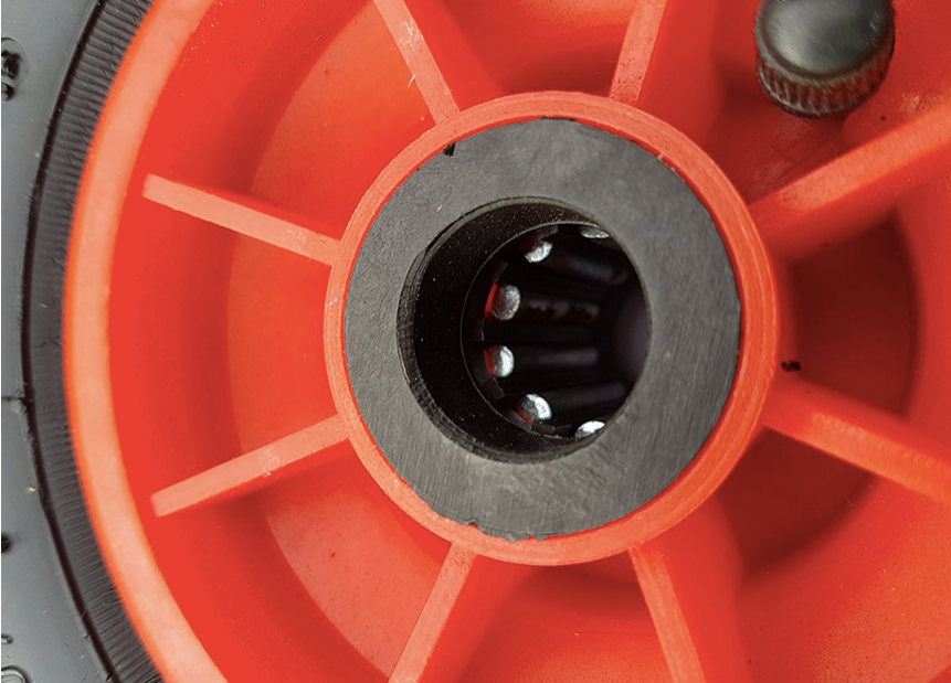 FROSAL Ersatzrad Luftreifen Nabe 25mm/75mm - Rad für Bollerwagen oder Sackkarre mit Achsstopfen