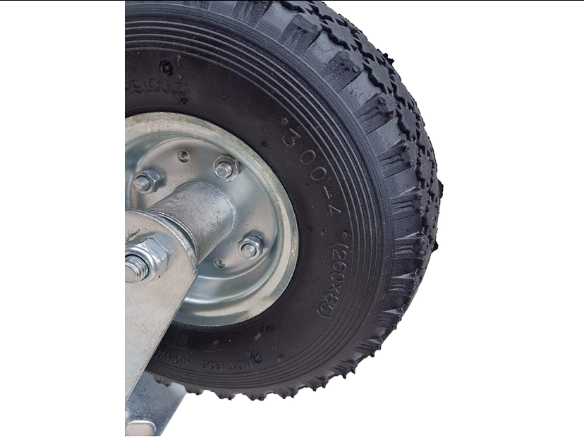FROSAL Bockrolle Ø 260 x 85 mm | 3.00-4 Rad | Luftrad auf Stahlfelge Silber