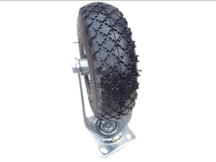 FROSAL Bockrolle Ø 260 x 85 mm | 3.00-4 Rad | Luftrad auf Stahlfelge Silber