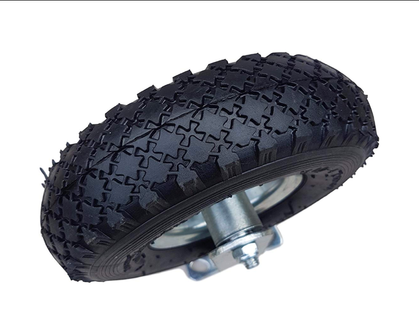 FROSAL Bockrolle Ø 260 x 85 mm | 3.00-4 Rad | Luftrad auf Stahlfelge Silber