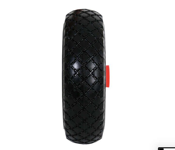 FROSAL Ersatzrad - PU Rad Nabe 20mm/60mm für Bollerwagen oder Sackkarre pannensicher inkl. Radbefest