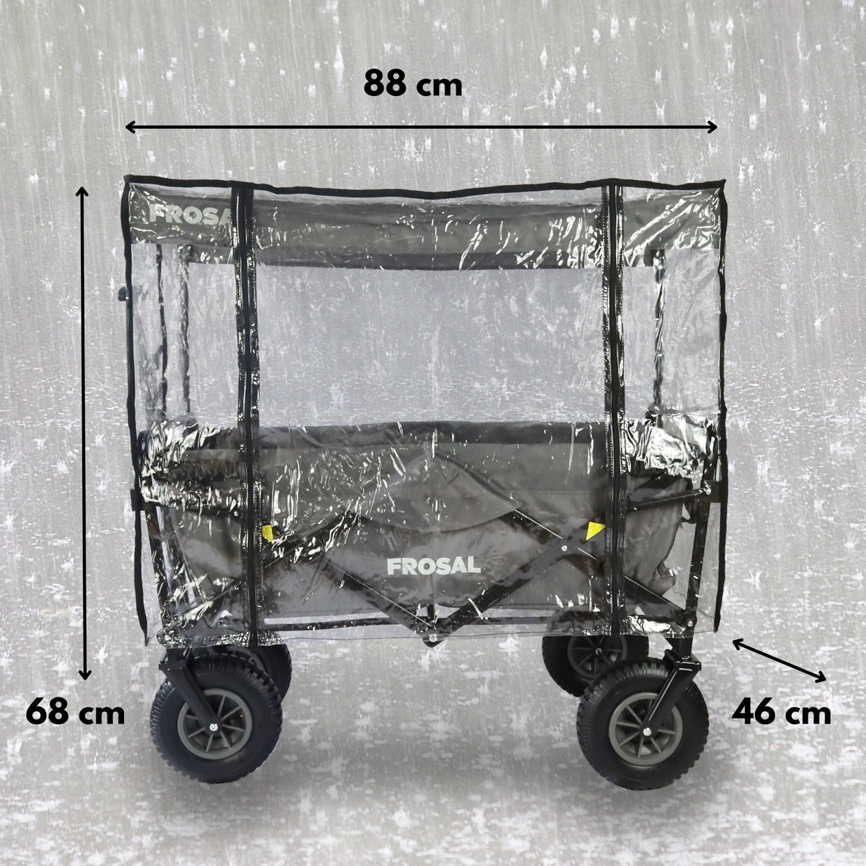 FROSAL Regenverdeck für Bollerwagen Nick Regenschutz