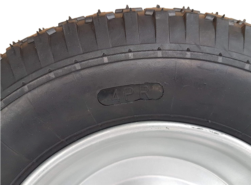 FROSAL Schubkarrenrad Luftreifen 400 (380) mm | Luftrad Schubkarre | Ersatzrad 4.80 / 4.00-8 Stahlfelge silber