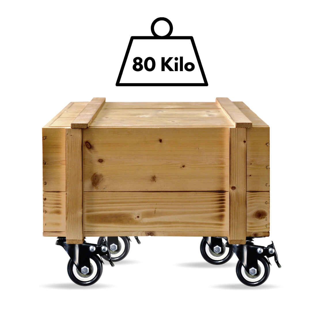 FROSAL Lenkrollen mit Bremse | ø 50mm | 80kg Traglast | 360° drehbar - 4er Set