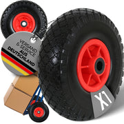 FROSAL Ersatzrad - PU Rad Nabe 20mm/60mm für Bollerwagen oder Sackkarre pannensicher 1 Stück