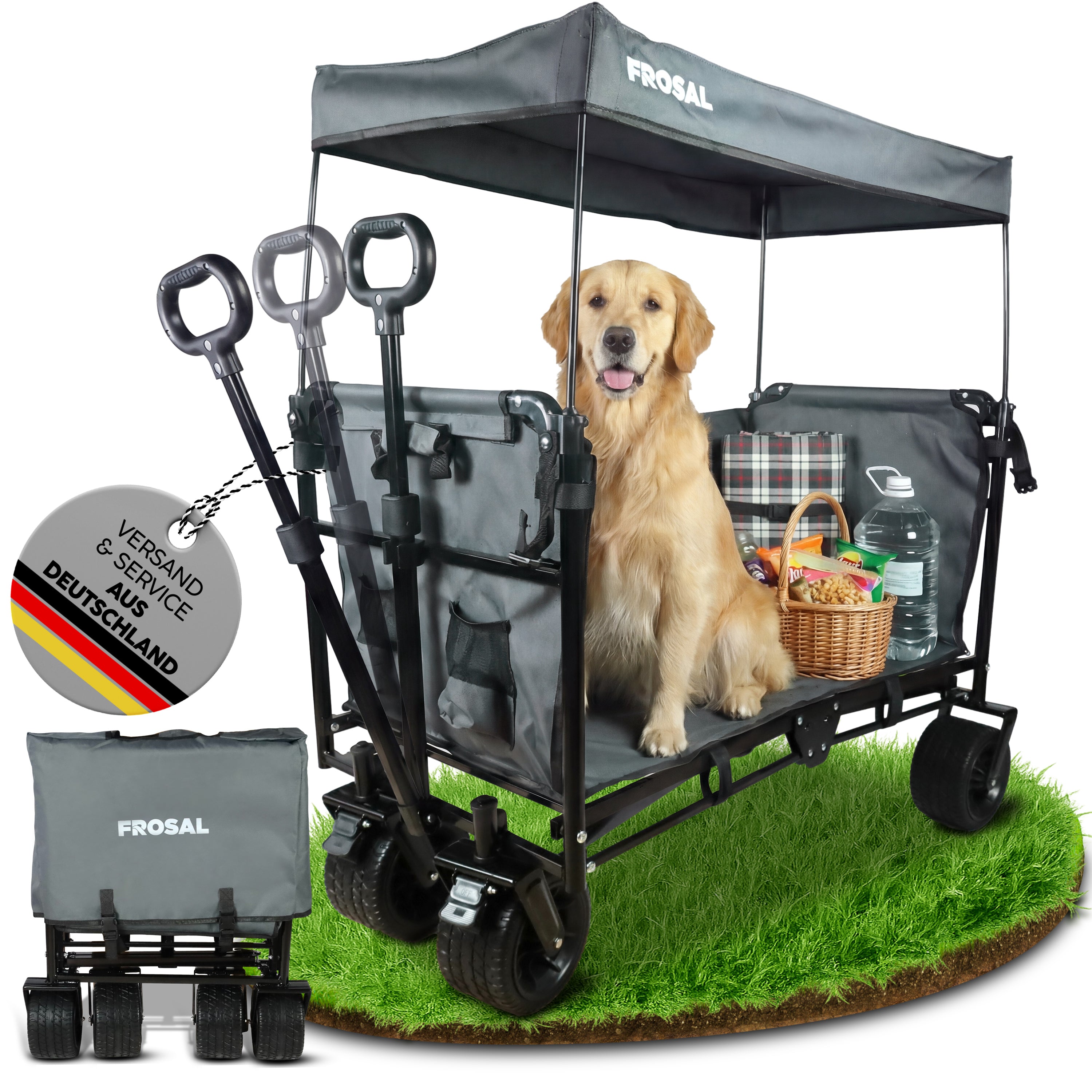 FROSAL Bollerwagen Tom faltbar Kinder Handwagen
