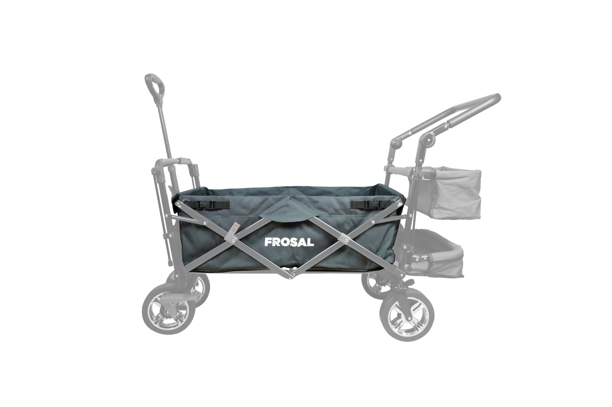 FROSAL Stoff-Bezug Bollerwagen Leo in grau