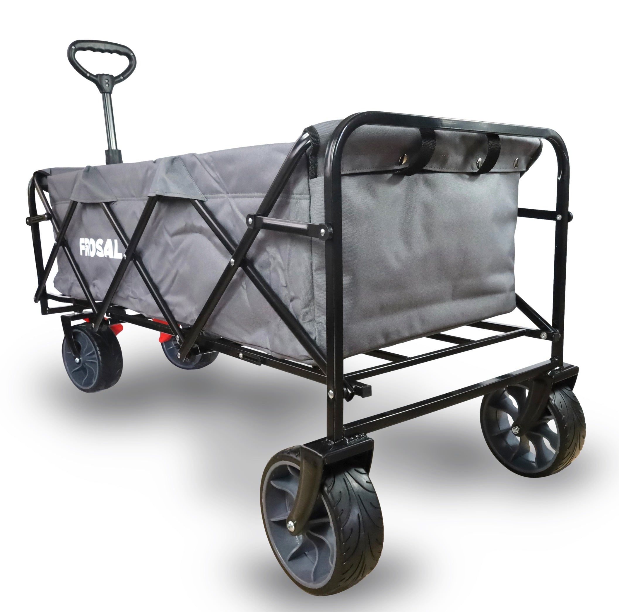 FROSAL Bollerwagen Oskar faltbar XXL grau groß & lang