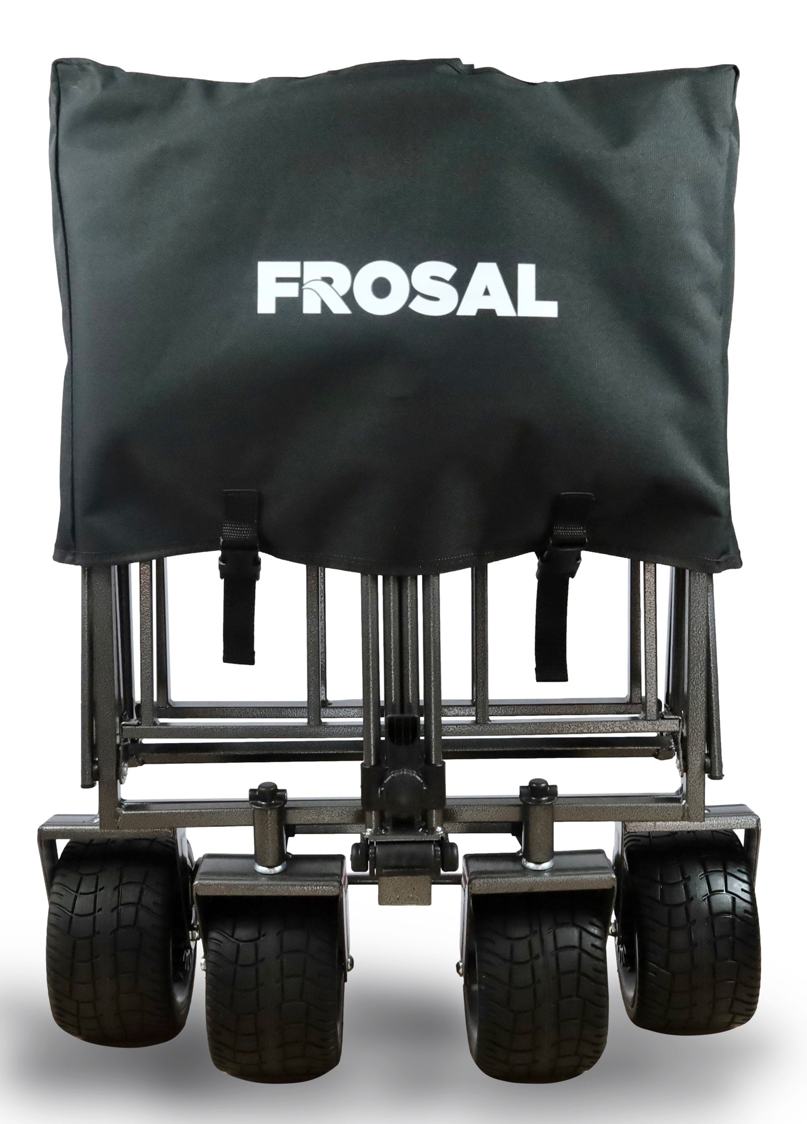 FROSAL Bollerwagen Alex faltbar in schwarz/grau Strandwagen
