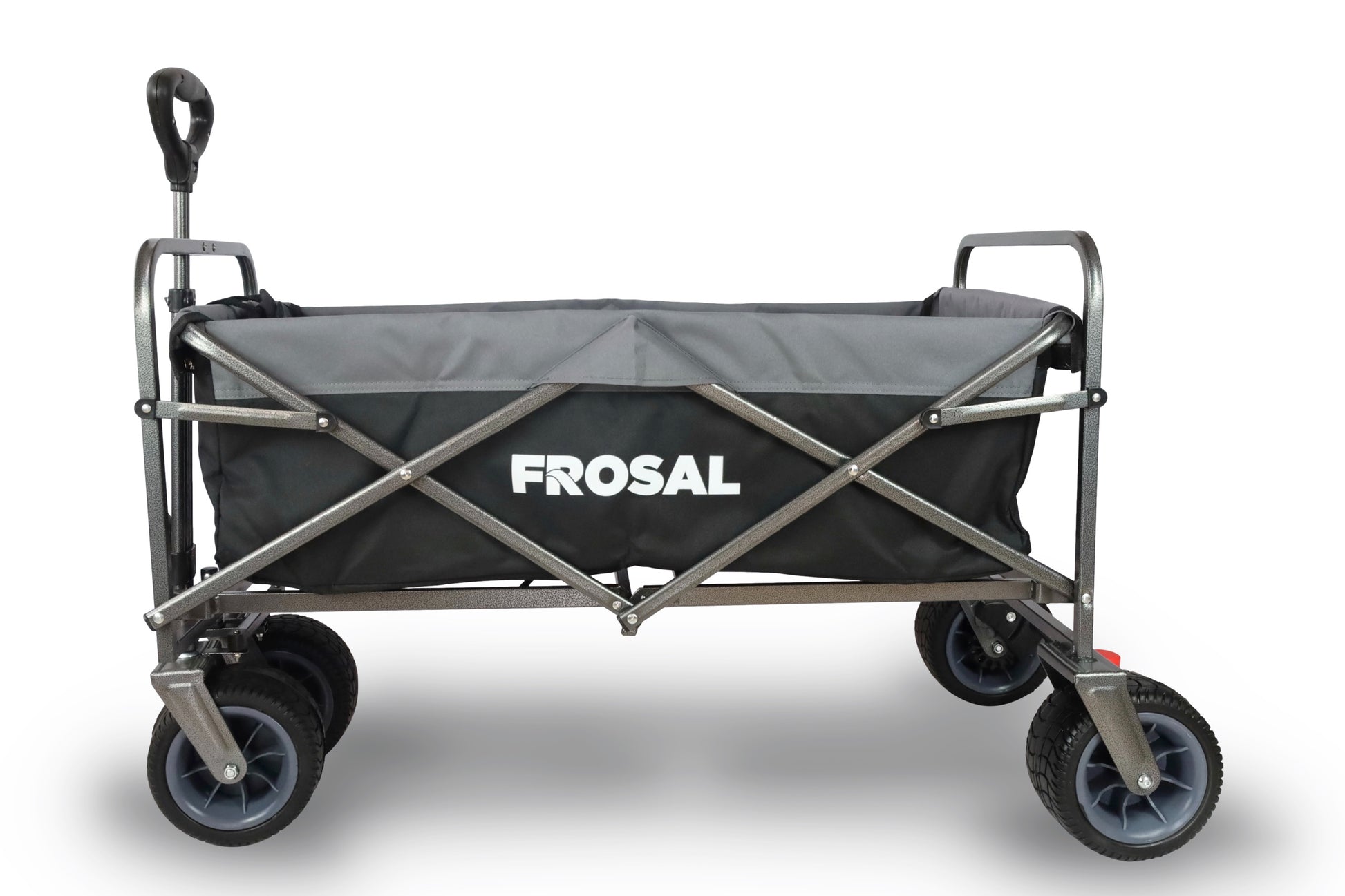 FROSAL Bollerwagen Alex faltbar in schwarz/grau Strandwagen