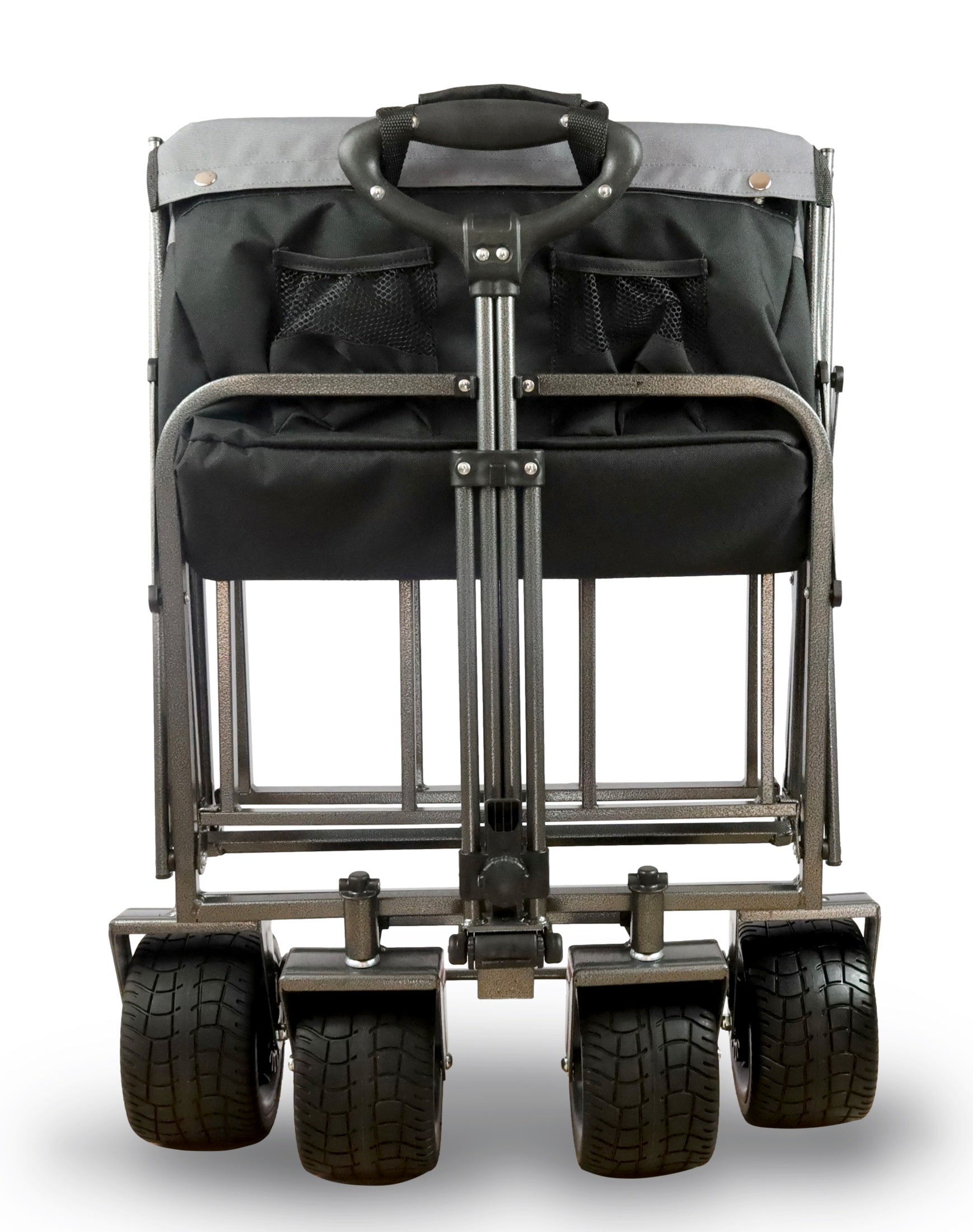 FROSAL Bollerwagen Alex faltbar in schwarz/grau Strandwagen