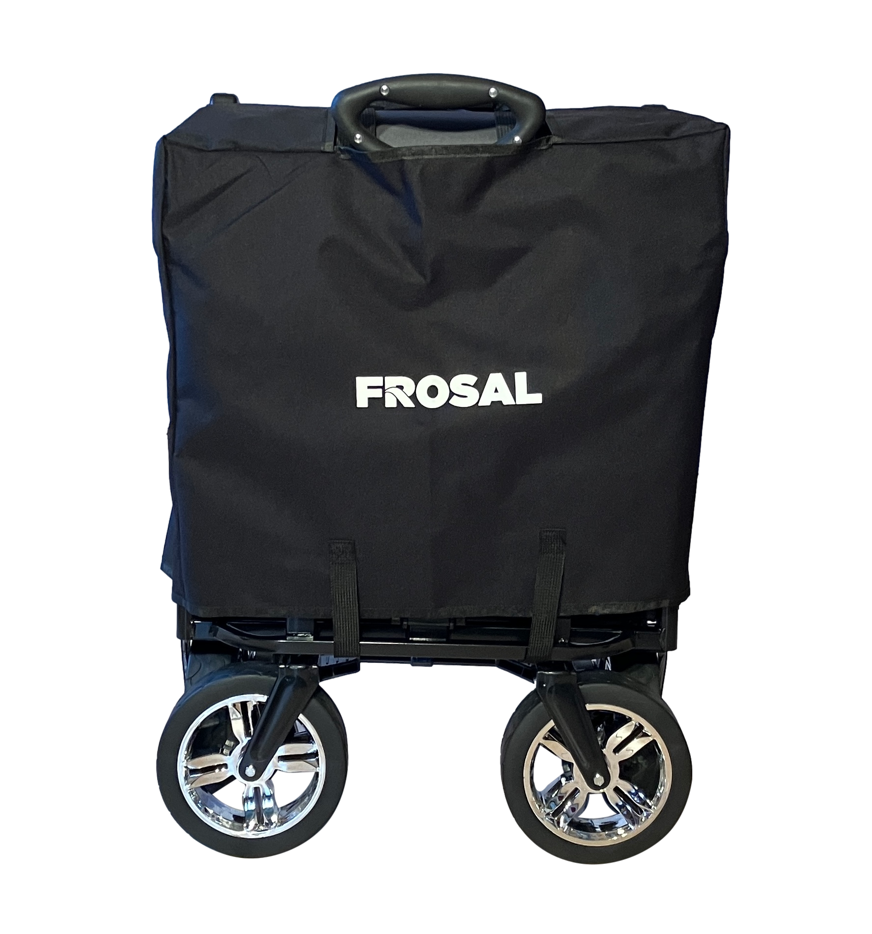 FROSAL Faltbarer Bollerwagen Loki mit Sonnendach und Schiebegriff